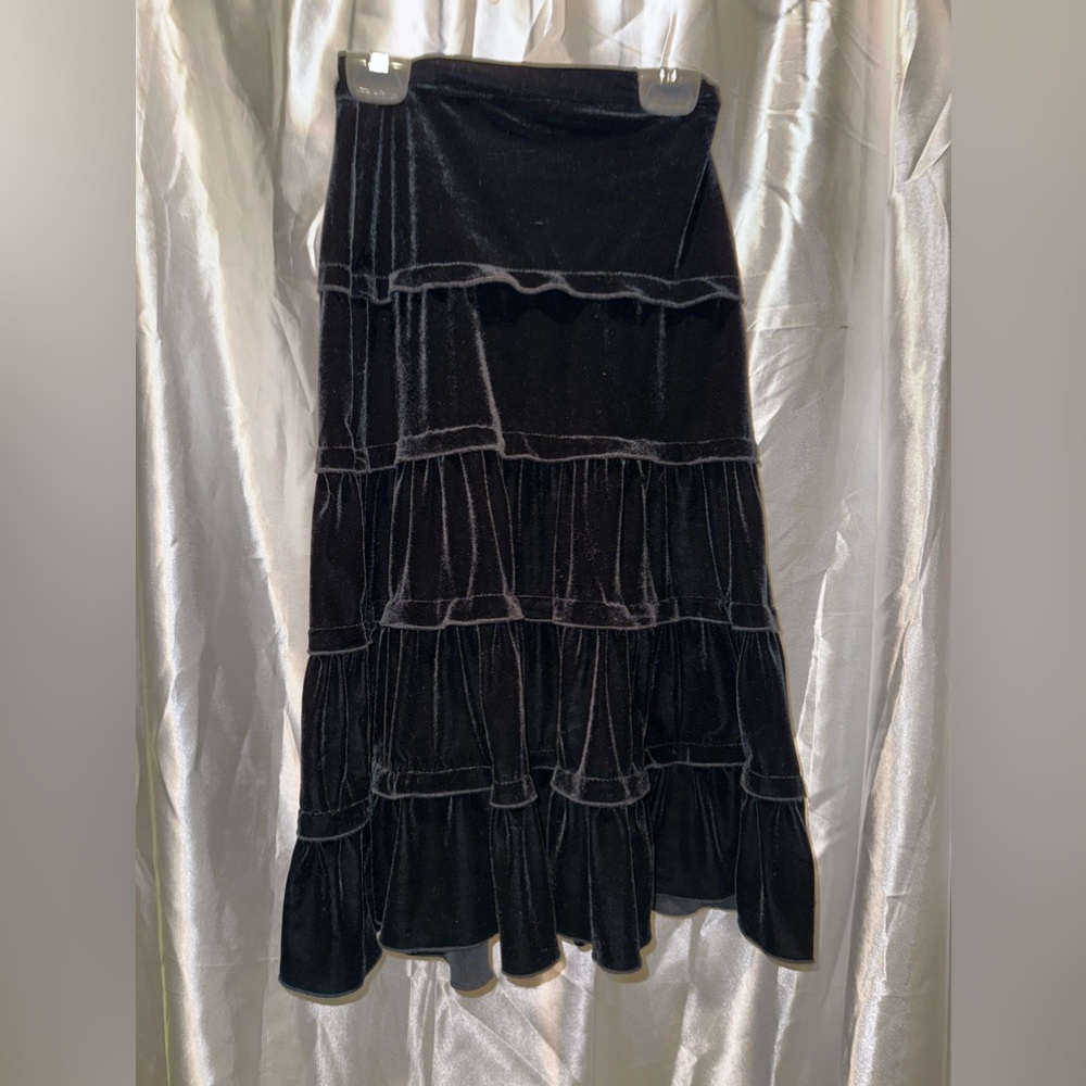 Portaqui velvet midi skirt